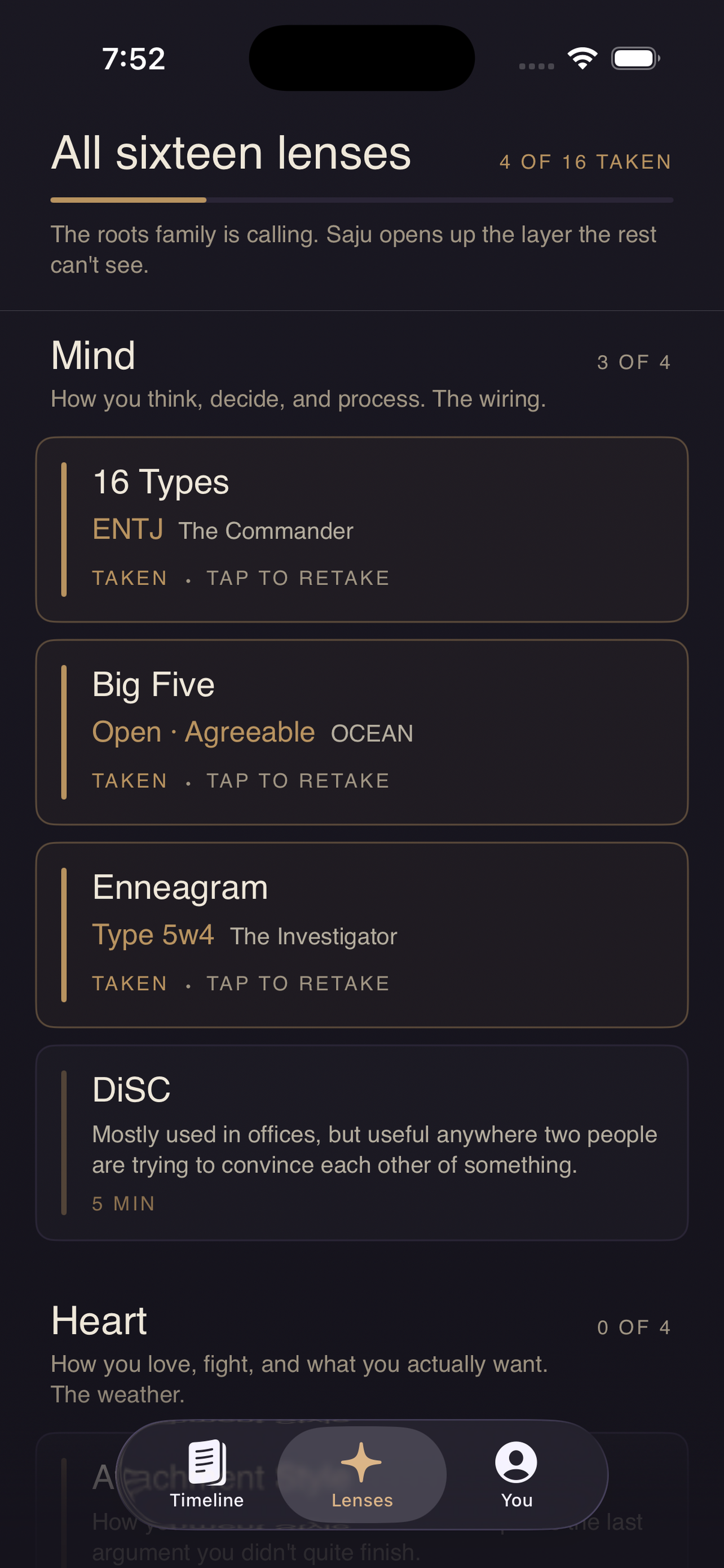 The sixteen lenses you can take.