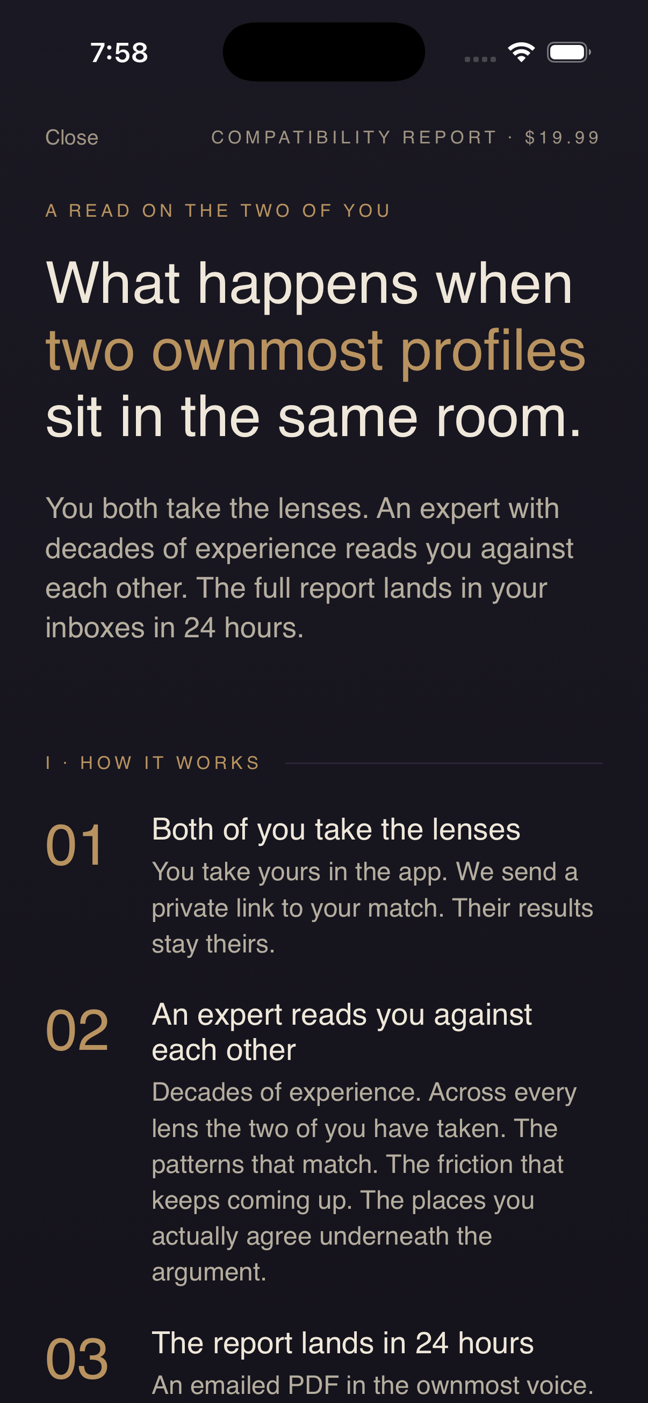 The compatibility read.